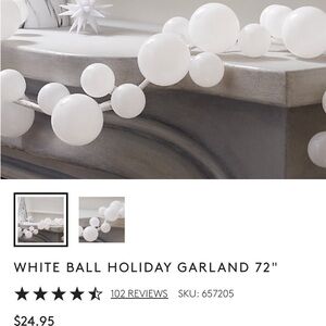 Cb2 white ball garlands